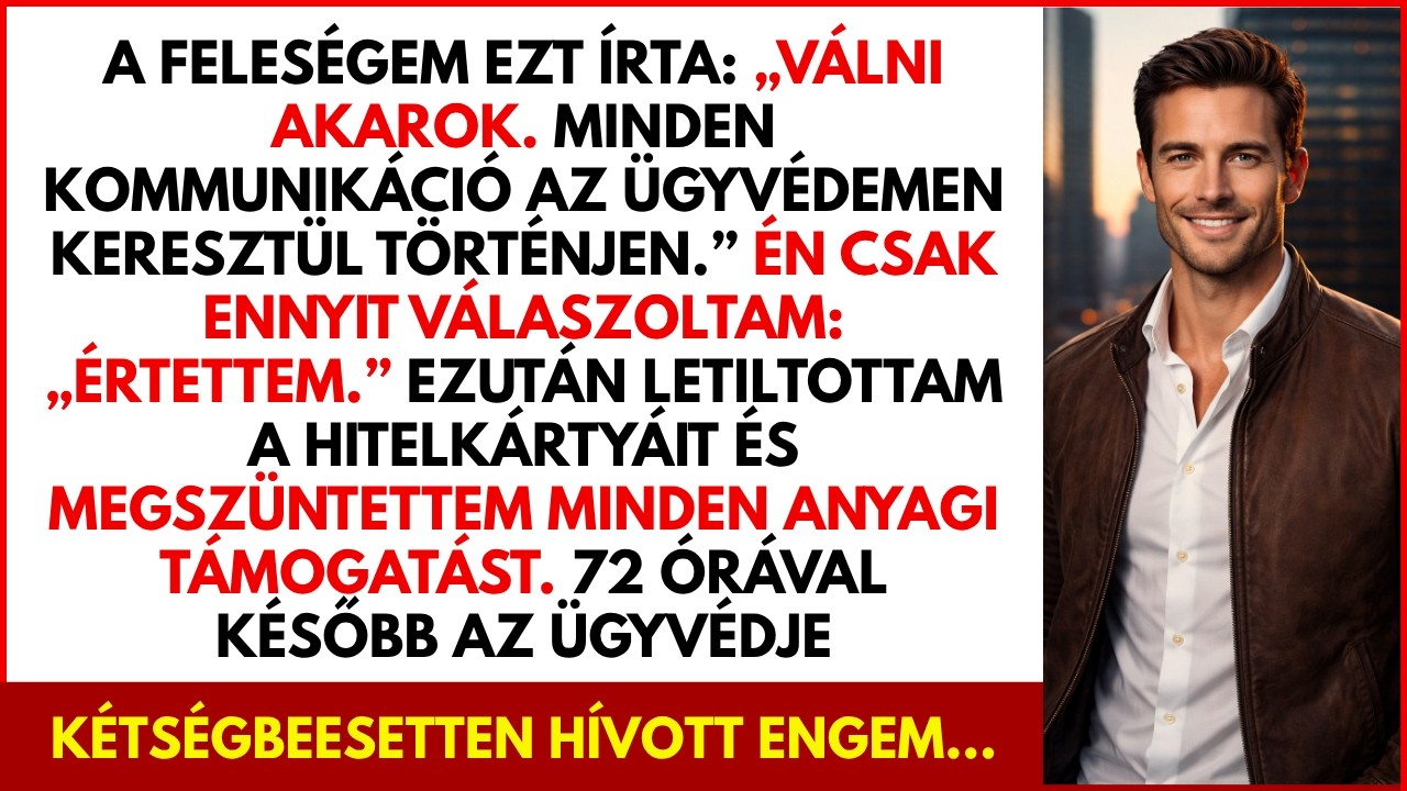 Megcsal&oacute; feles&eacute;gem azt &iacute;rta: &bdquo;V&aacute;lni akarok&rdquo; &mdash; 72 &oacute;ra alatt ROMBA D&Ouml;NT&Ouml;TTEM az &eacute;let&eacute;t