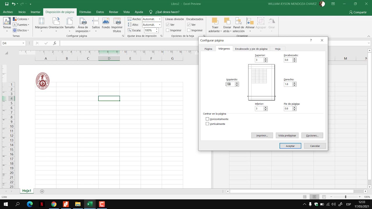 ¿Cómo colocar un logo en el encabezado de una hoja de EXCEL?