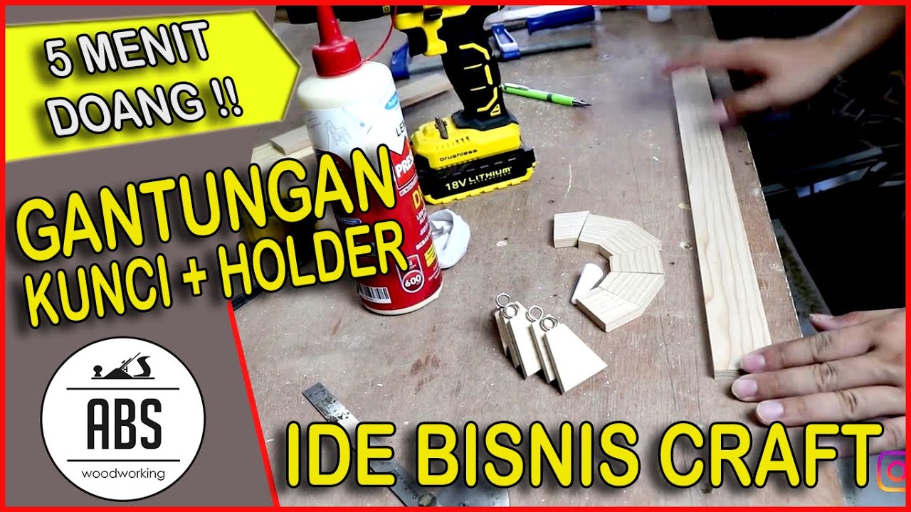 5 MENIT DOANG - MEMBUAT GANTUNGAN KUNCI DARI KAYU LIMBAH MUDAH DAN LENGKAP !!! Ayo Bikin Sendiri