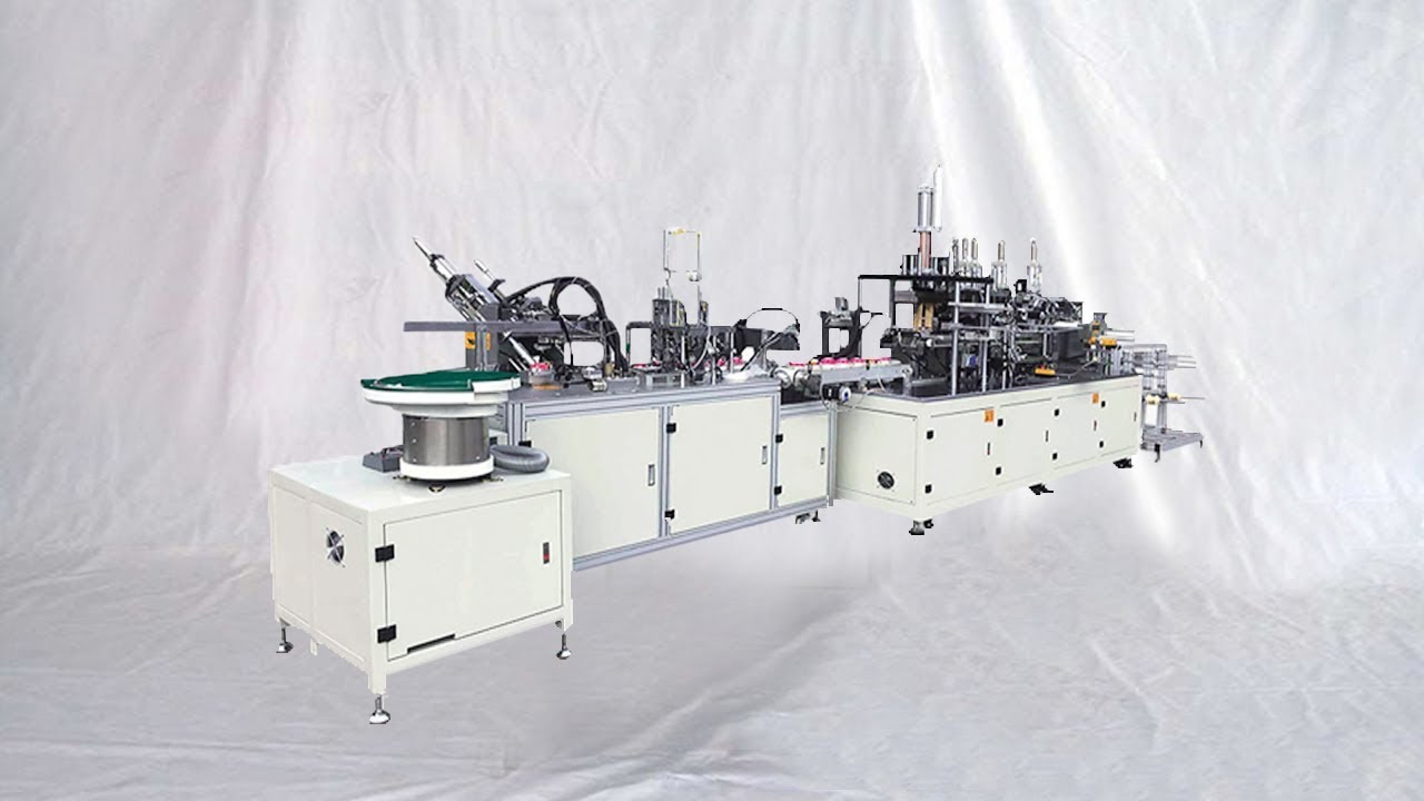N95 folding masks making production line respirator maker equipment máquina de fazer máscara