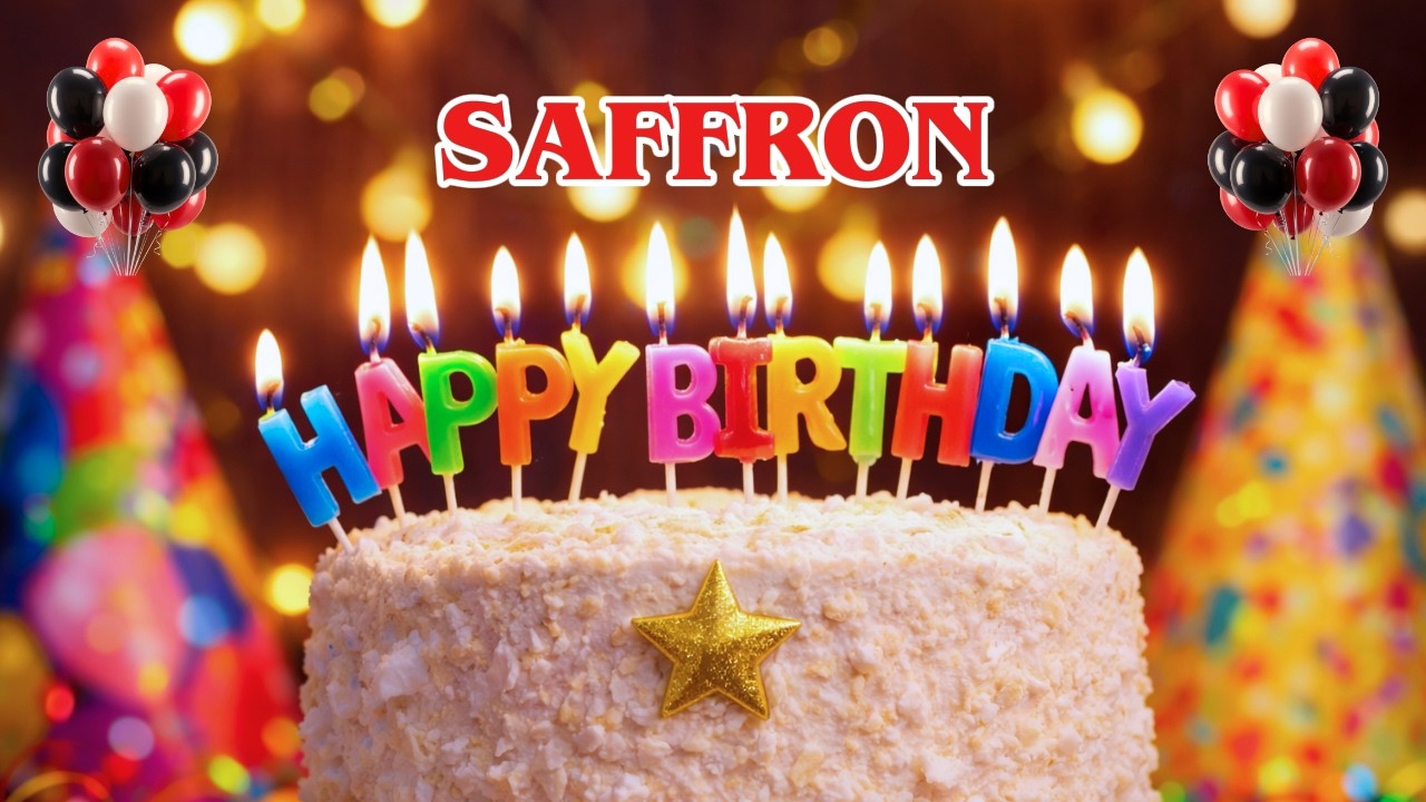 SAFFRON Happy Birthday To You 🎉 | Birthday Wishes, Song & Gift