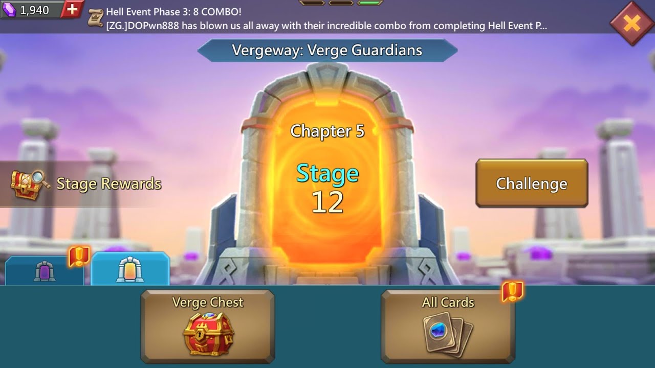 Lords Mobile Vergeway Chapter 5 stage 12