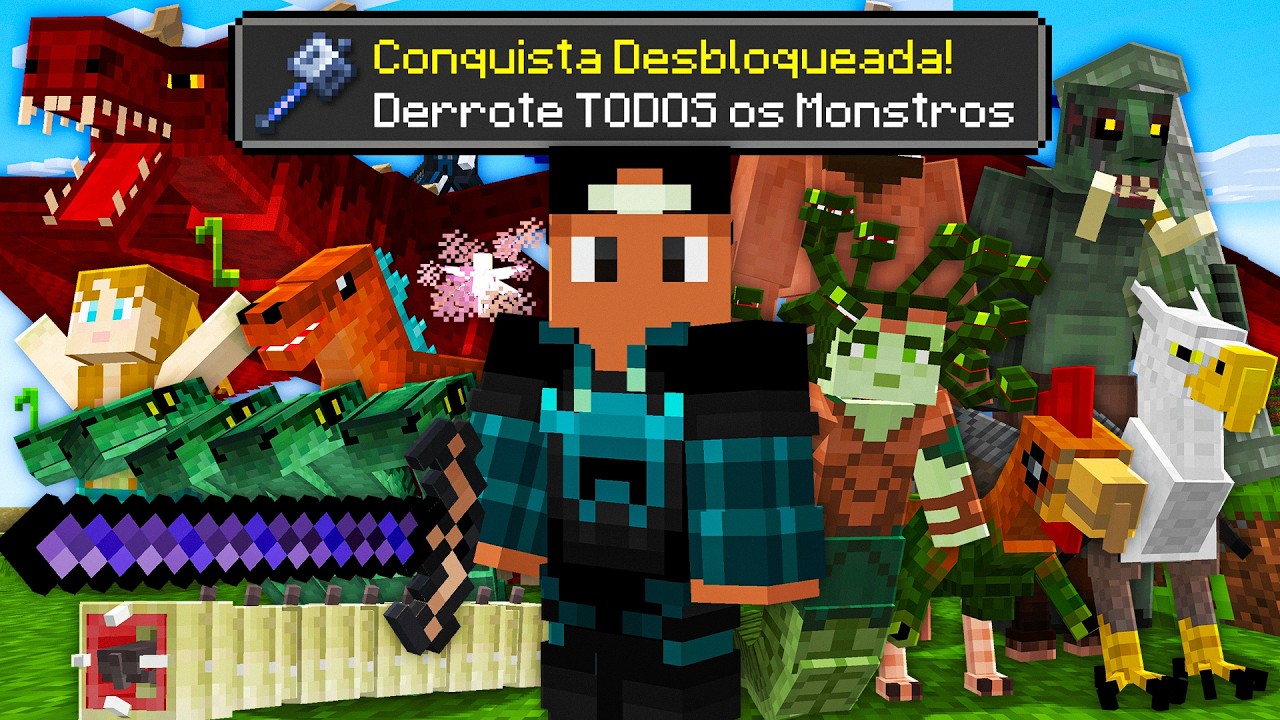 MATANDO TODOS NOVOS MOBS RAROS DO MINECRAFT