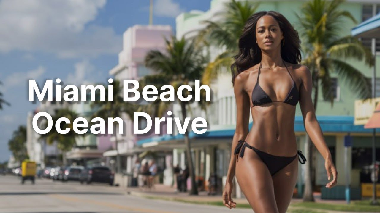 Miami Drive Tour 4K - Miami Beach, Ocean Drive, Collins Avenue, Bal Harbour, Sunny Isles, HD, 4k