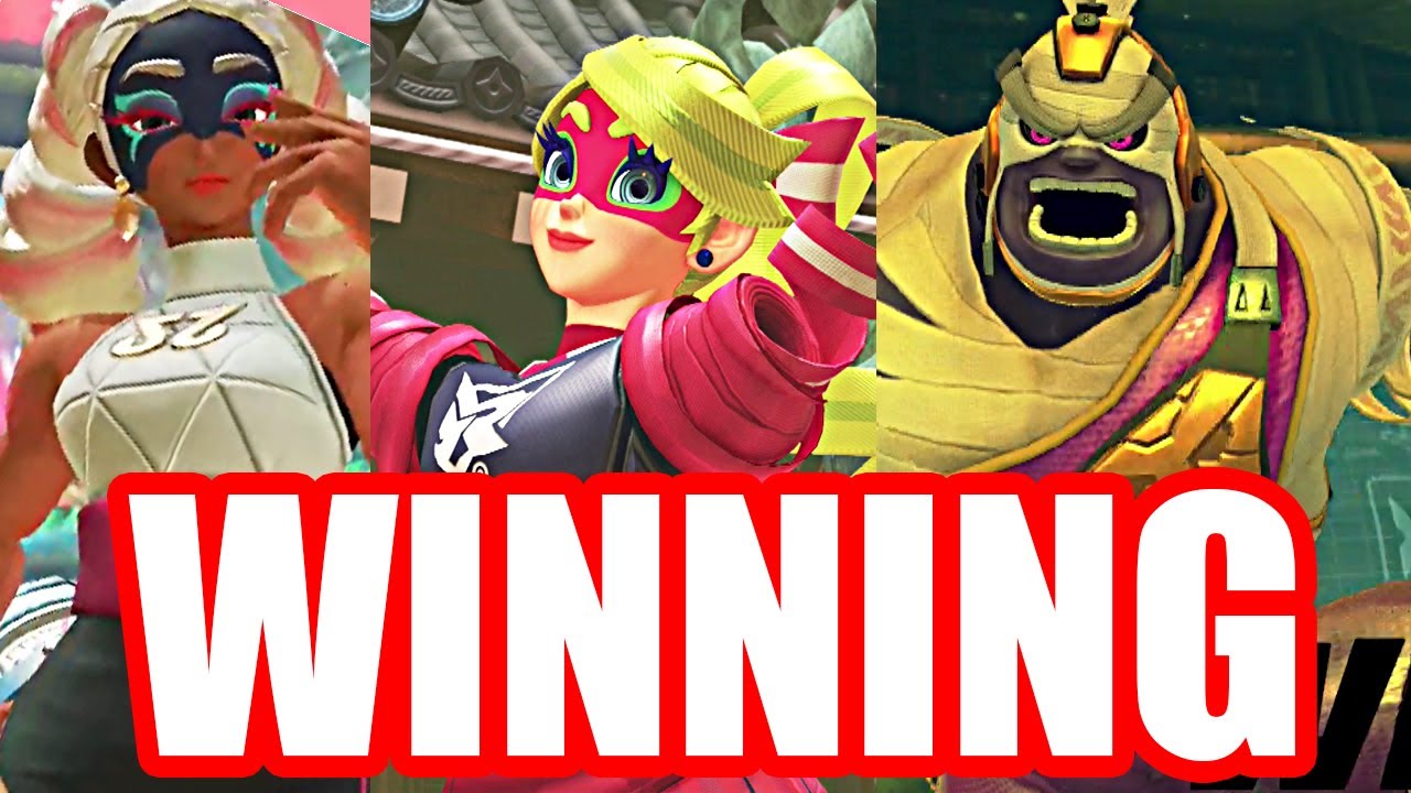 Arms - АНИМАЦИИ ВСЕХ ПЕРСОНАЖЕЙ И ПОЗЫ ПОБЕДЫ (НА ДАННЫЙ МОМЕНТ) Nintendo Switch