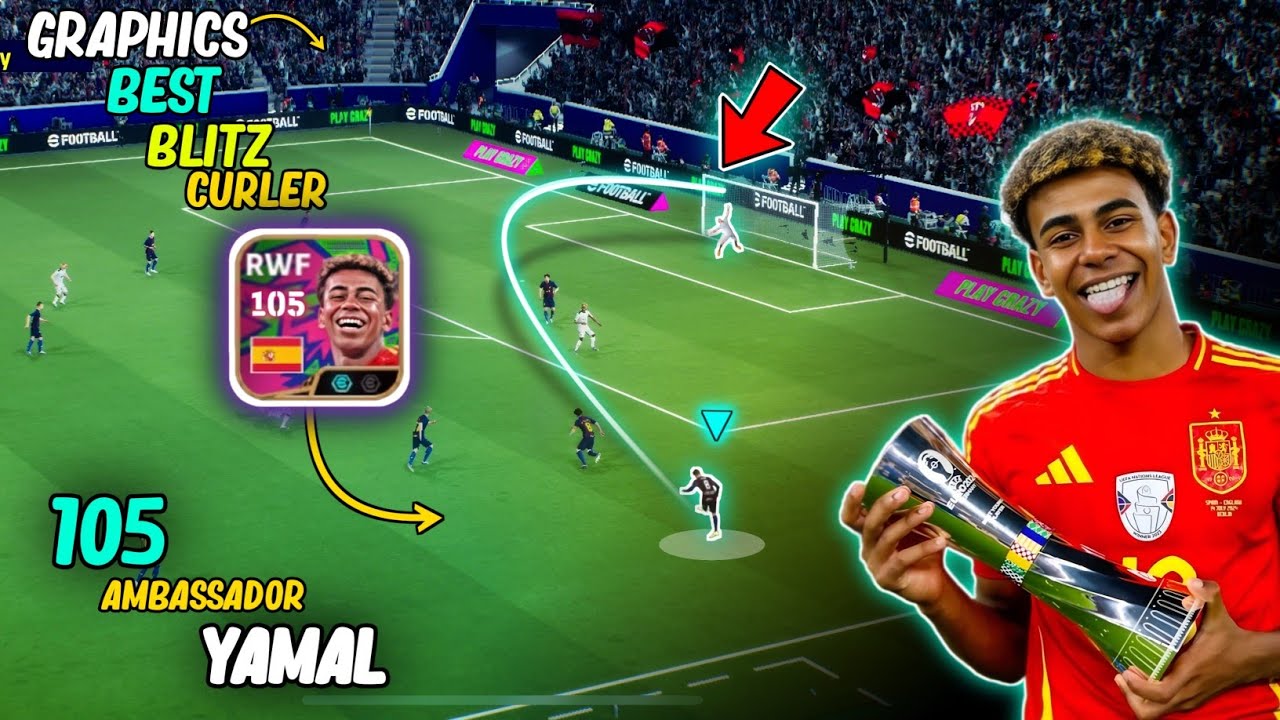 Efootball 26 graphics😍- epic Yamal worth your coins 🪙(Ambassador yamal review) crazy dribbling, goal