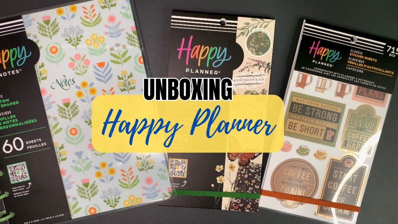 Happy Planner - Caderno / blocos de adesivos- @A Guria da Mochila Amarela