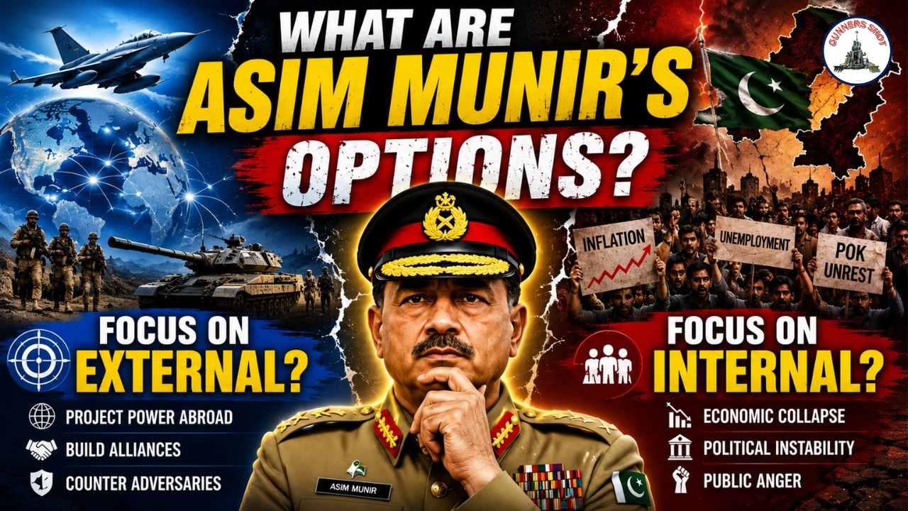 #GunnersShot Clips : Asim Munir's Options - External or Internal Focus? / Lt Gen PR Shankar