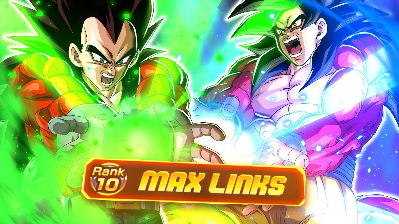STACK KING! LEVEL 10 LINKS 55% LR SSJ4 VEGETA + SSJ4 GOKU SHOWCASE! (DBZ: Dokkan Battle)