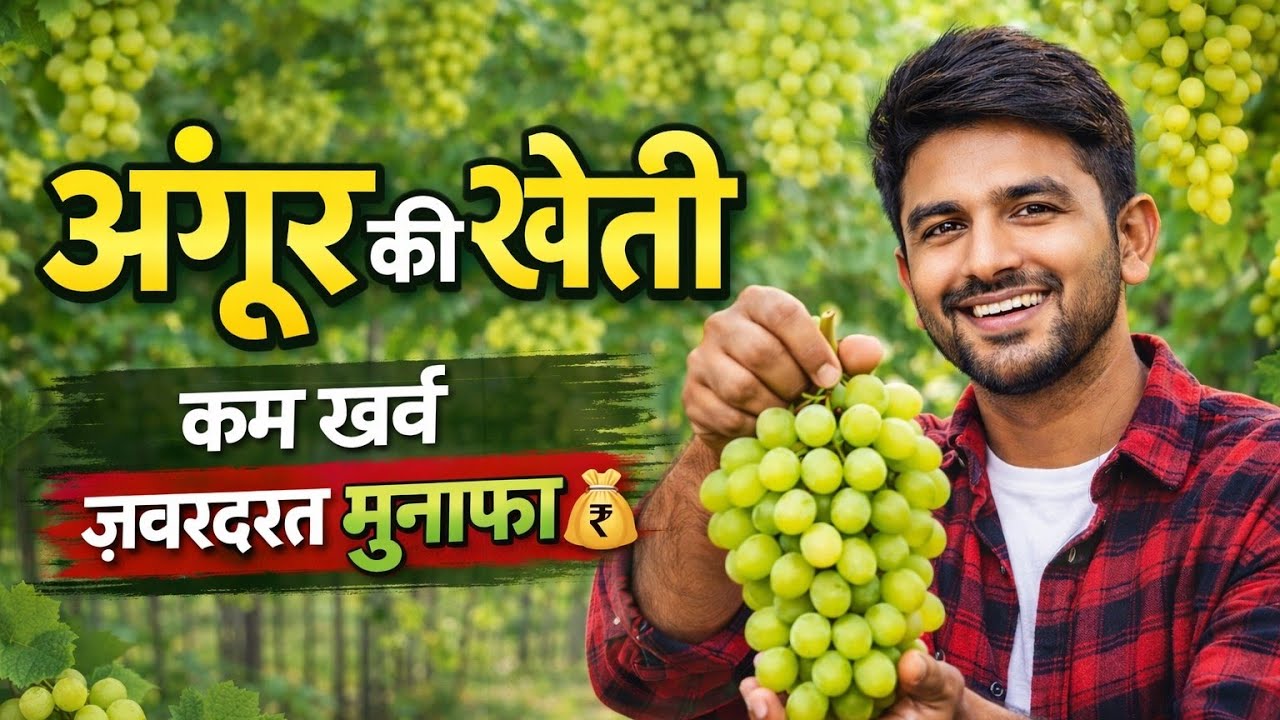 अंगूर की खेती: कम खर्च में ज्यादा मुनाफा 💰