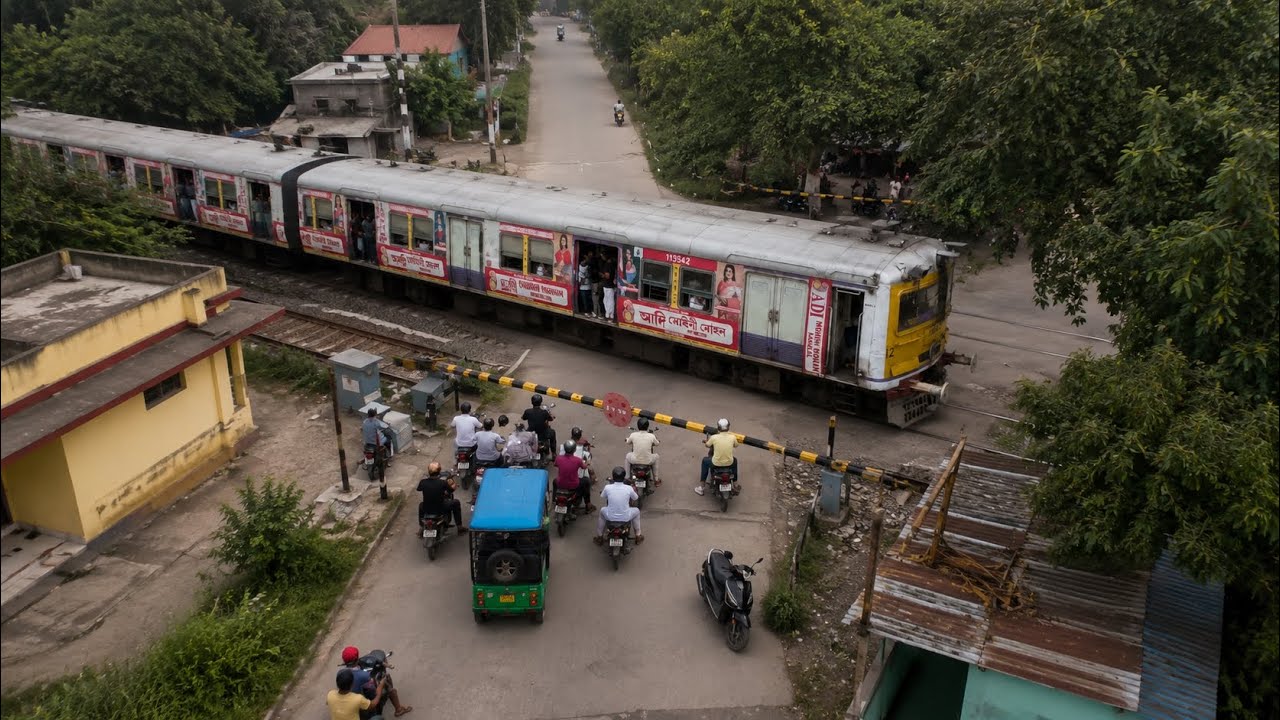 Monsoon Madness: Train Powers Through Deep Floodwater!