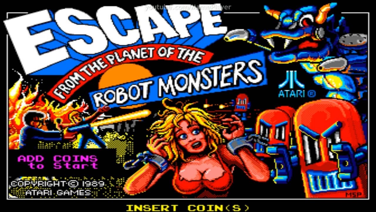 Escape from the Planet of the Robot Monsters 1989 Atari Mame Retro Arcade Games