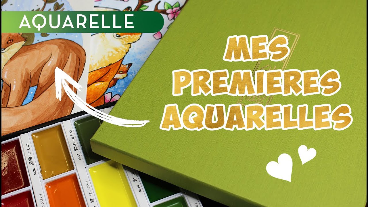 Test des aquarelles Gansai Kuretake avec des renards !