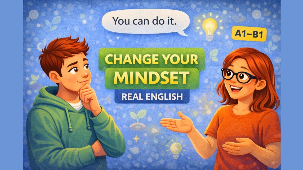 Change Your Mindset, Change Your Life 🌱 | Real English Conversation for A1-B1 Level