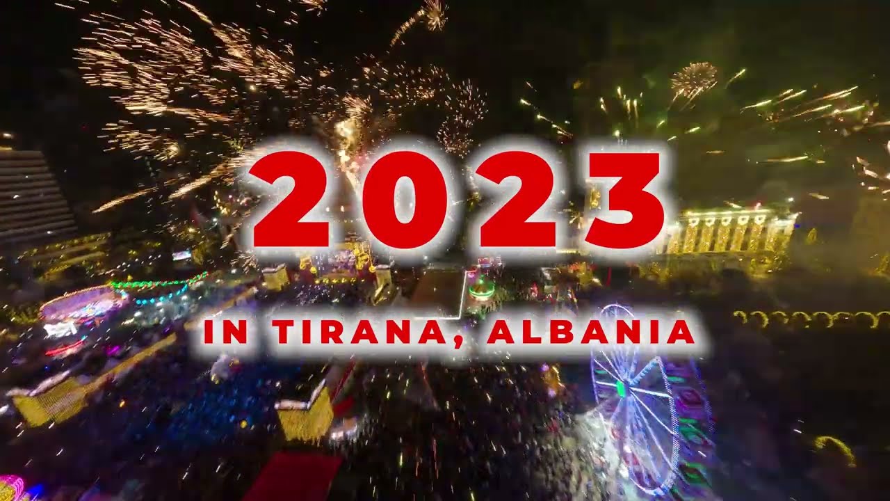 NEW YEAR'S EVE IN TIRANA, ALBANIA - FIREWORKS SHOW | 4K FPV |