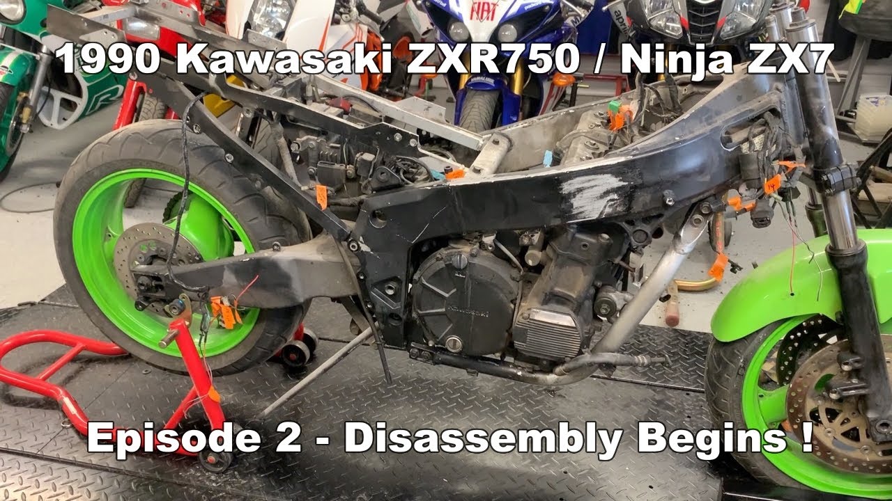 Реставрация Kawasaki ZXR 750 1990 года, часть 2 — разборка