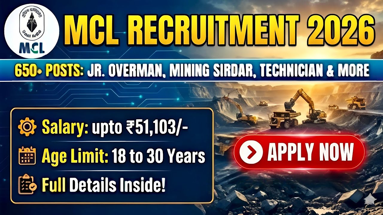 MCL Recruitment 2026🔥