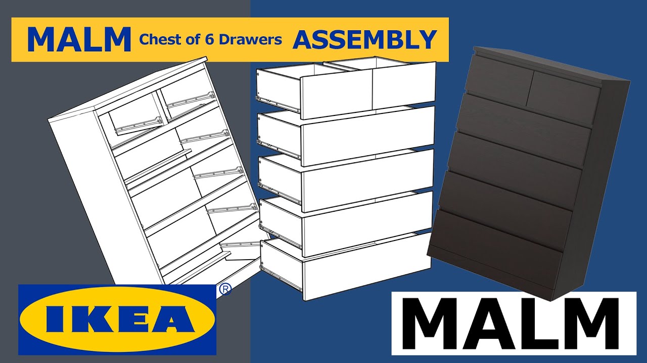 How to Assemble IKEA Malm Chest of 6 Drawers