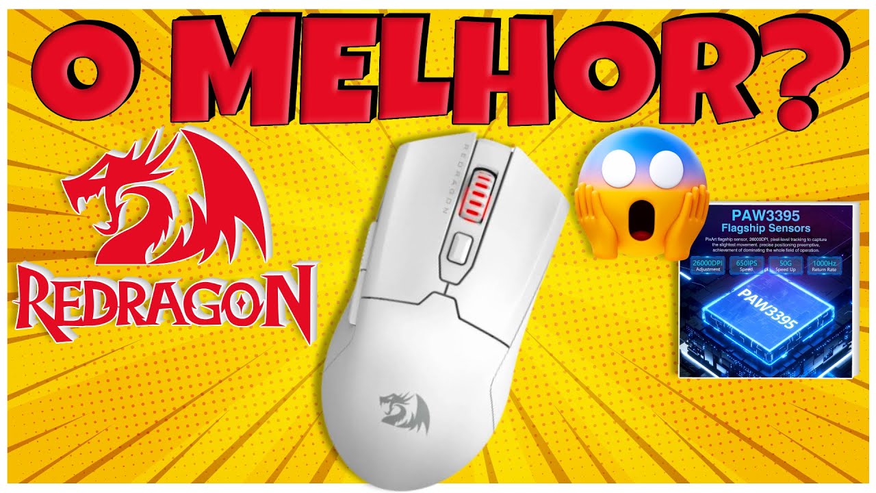 Novo Mouse Gamer Redragon Fyzu Pro M995W-PRO Unboxing e Review