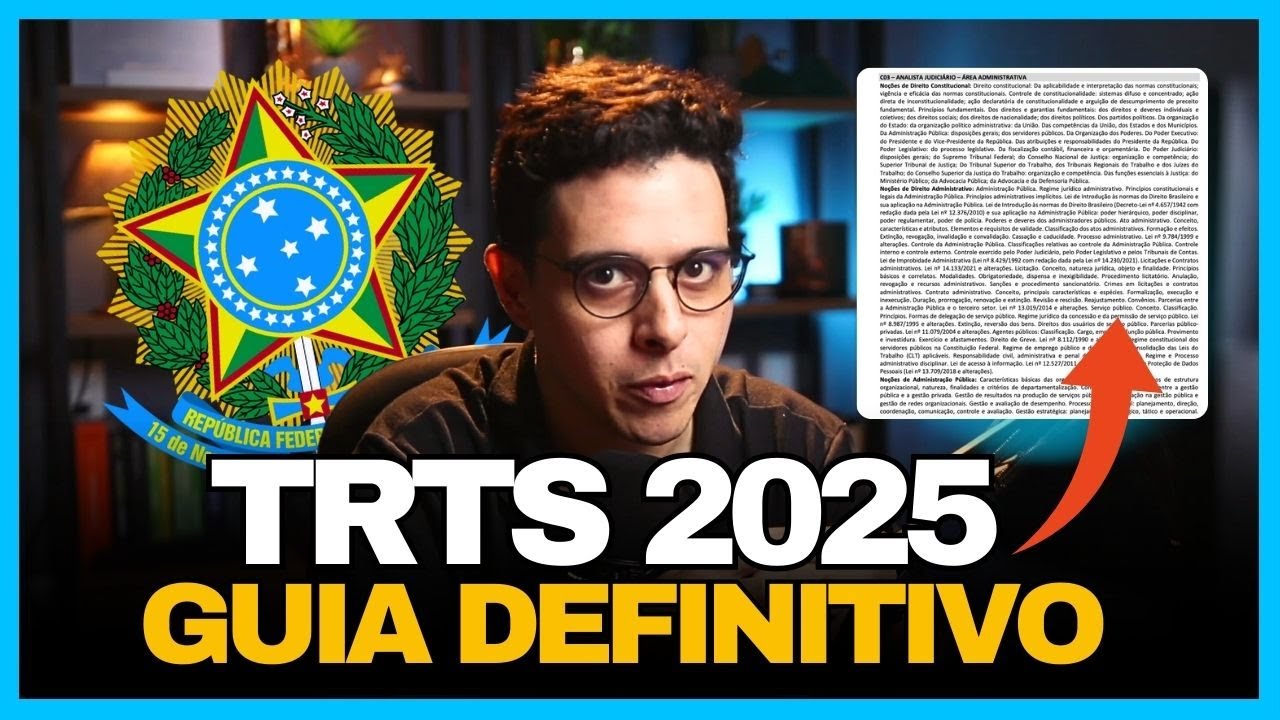 COMO ESTUDAR PARA CONCURSOS DE TRTs em 2025 l GUIA DEFINITIVO