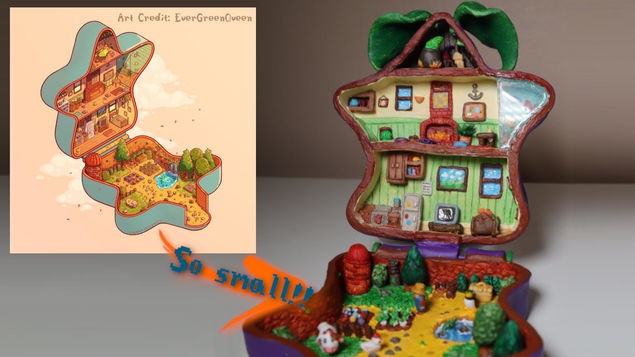 making an incredibly small STARDEW VALLEY Polly Pocket (I break my back in real time)