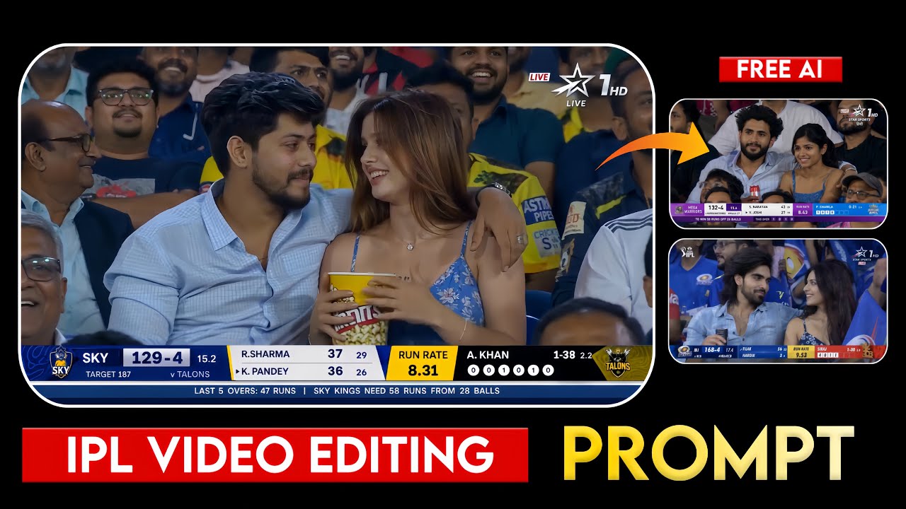 Instagram Trending IPL Broadcast Ai Video Editing | Ai IPL Video Trend Edit 