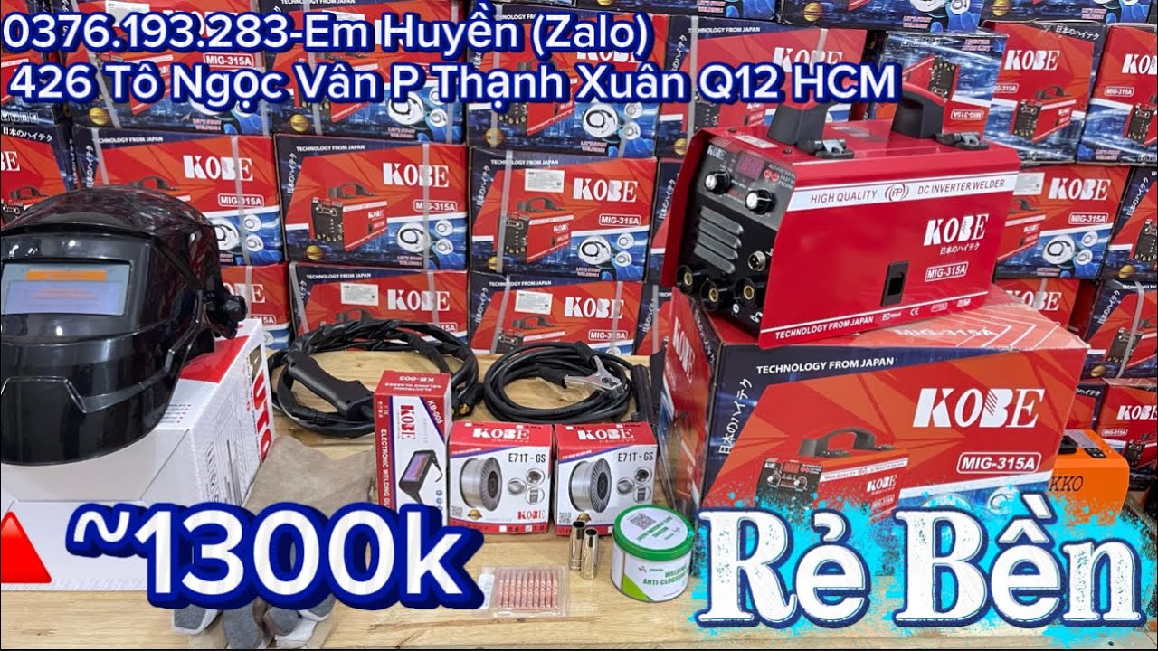 🔴Máy hàn mig/que KOBE 315A chuyên sắt dày sắt mỏng inox,..giá rẻ nhất thị trường #mayhankobe #hanmig