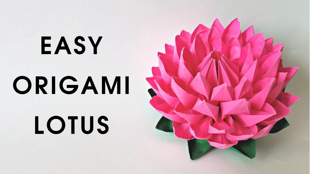 Easy origami LOTUS | How to make a paper lotus | Origami flowers