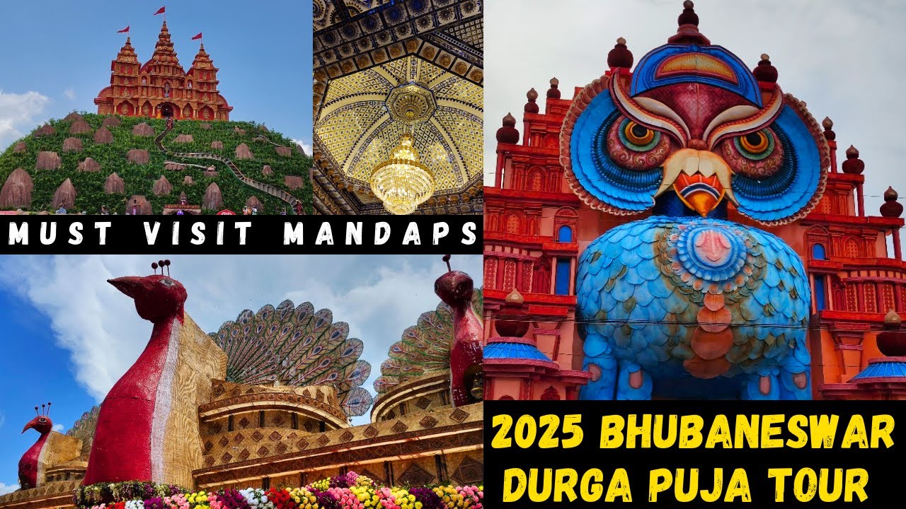 Bhubaneswar Durga Puja 2025 | Durga Mandaps Tour of Bhubaneswar 2025 | Jharpada Rasulgarh Bomikhal