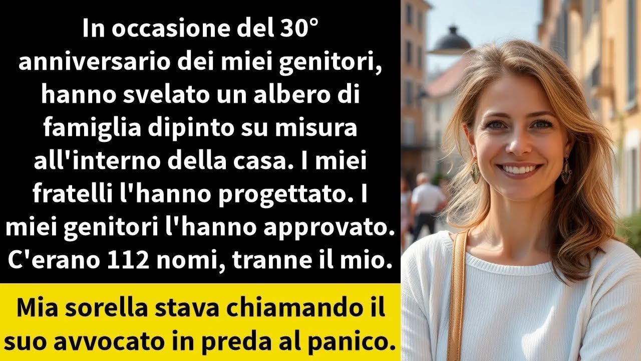 In occasione del 30° anniversario dei miei genitori, hanno svelato un albero di famiglia dipinto