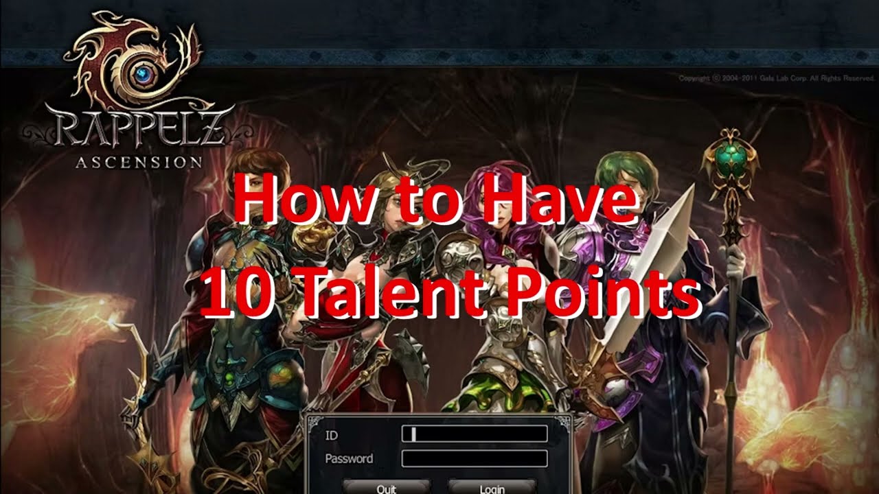 Rappelz - How to Have 10 Talent Points | Complete Guide