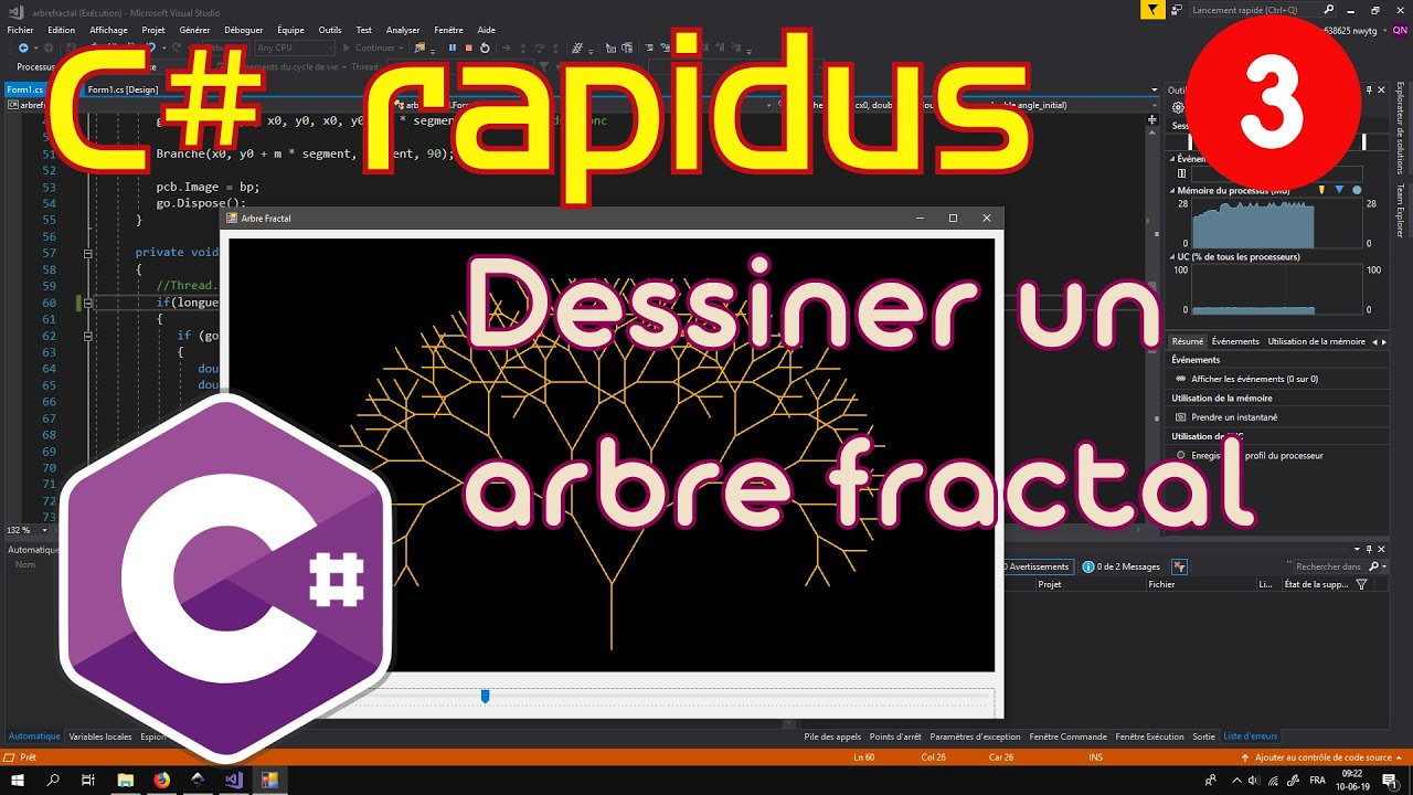 C# - dessiner un arbre fractal - C# Rapidus n.3