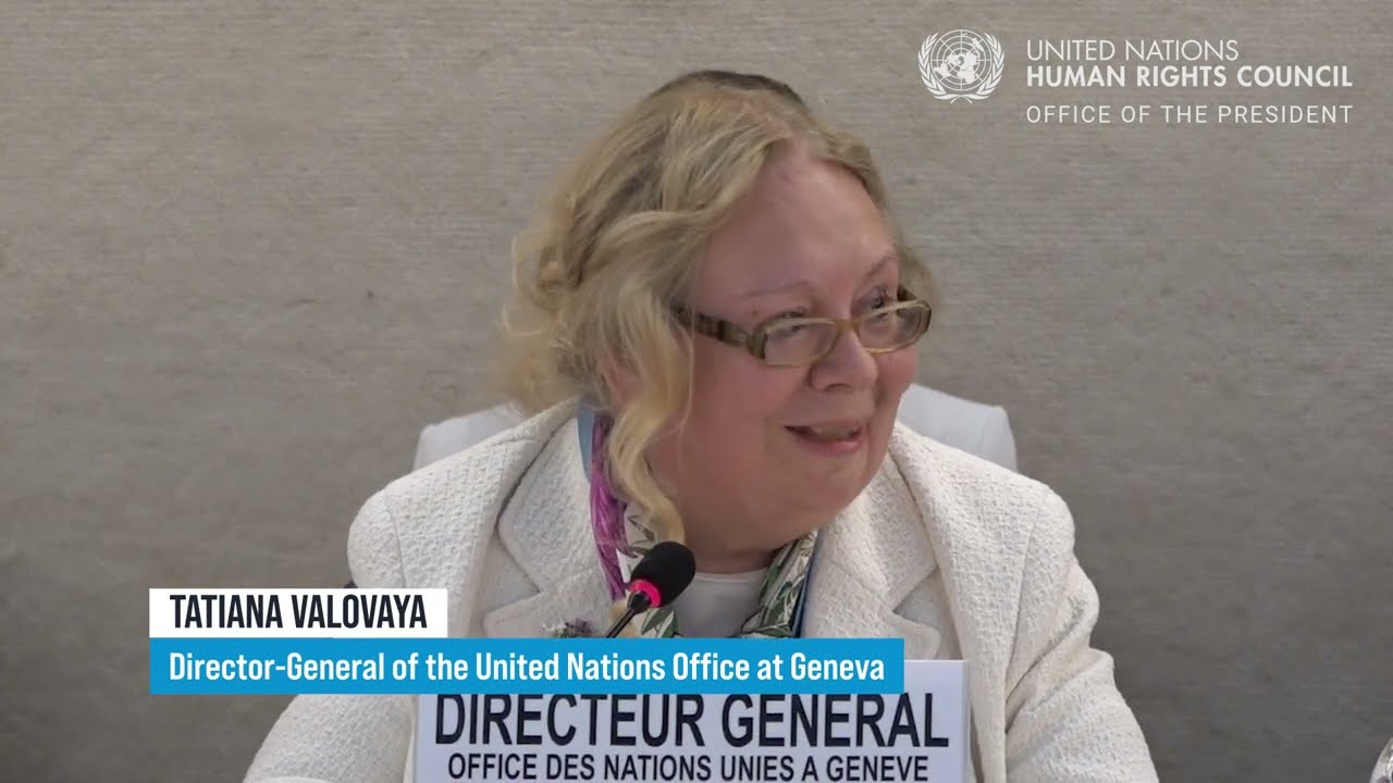 Tatiana Valovaya, Director-General of the United Nations Office at Geneva (UNOG)