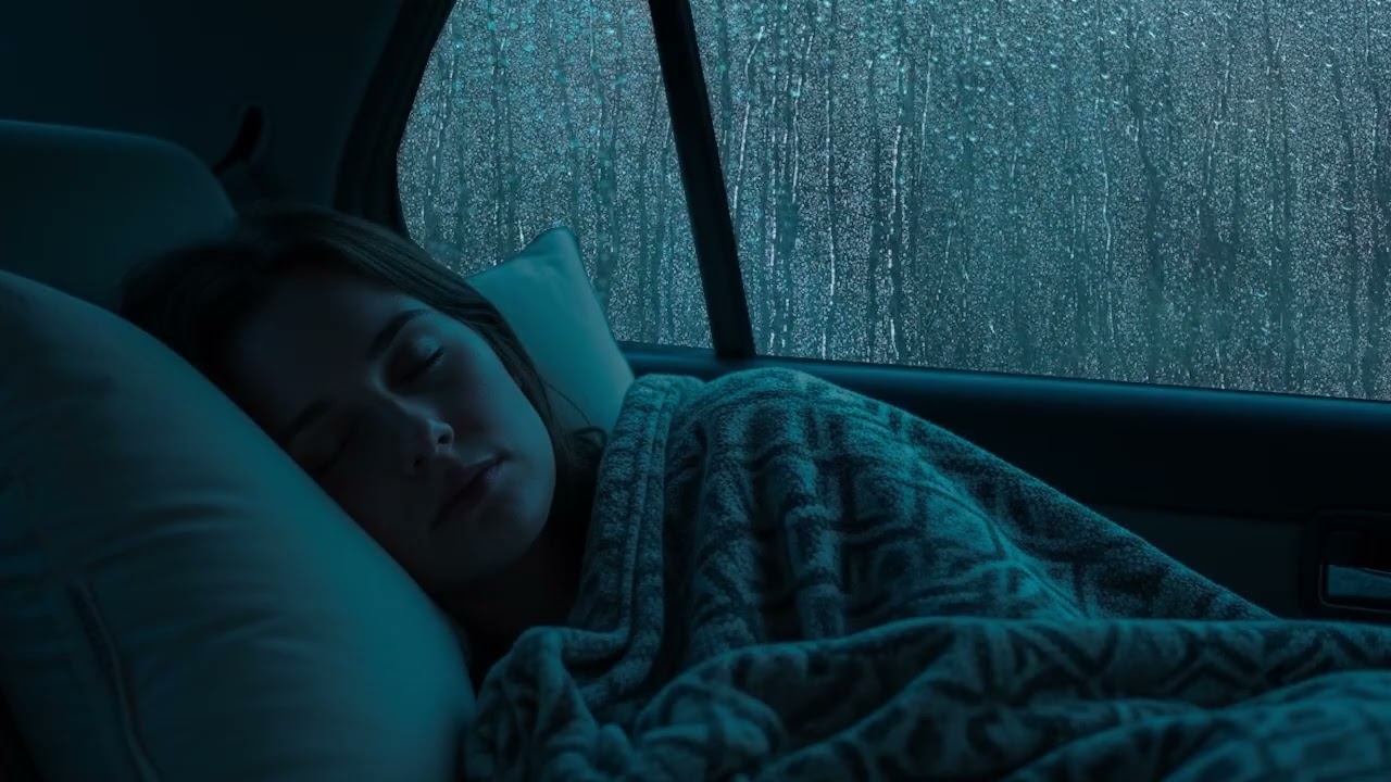 Stop Overthinking Tonight with Heavy Rain & Thunder on Car in Wild Storm at Night