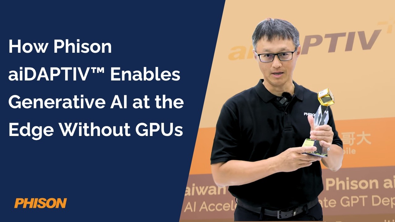 Phison aiDAPTIV+ One-stop GenAI Local Training Solution - Efficient, Private, Scalable
