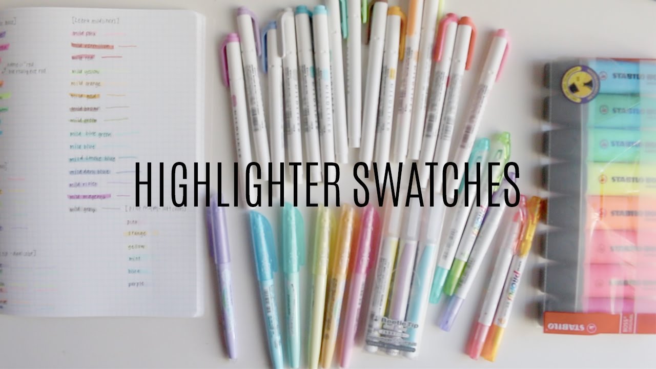 highlighter swatches
