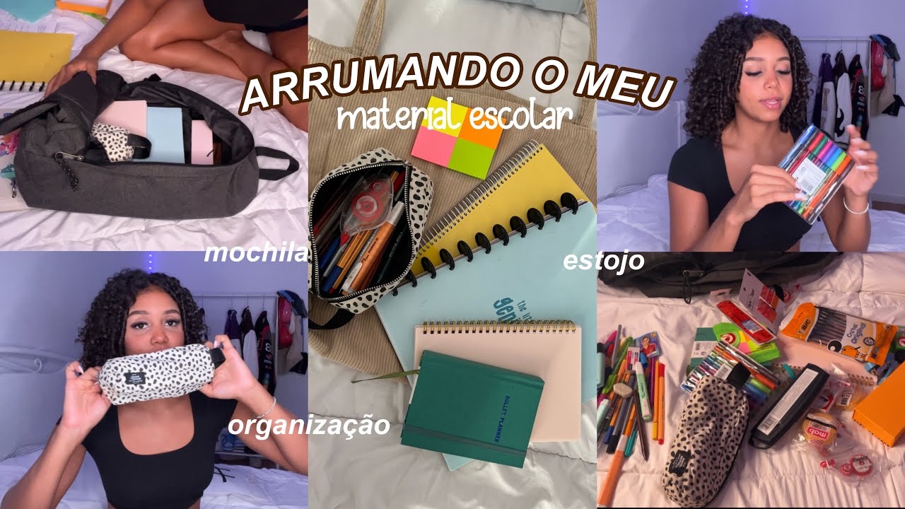 ARRUMANDO MEU MATERIAL ESCOLAR 🇵🇹📚| *escola em portugal*