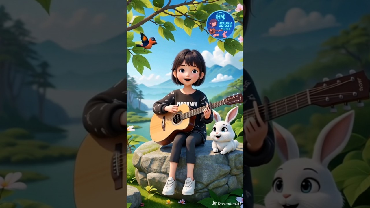 🍃 Nyanyian Embun Pagi | Song of the Morning Dew. #music #guitar #anime #ai #shorts