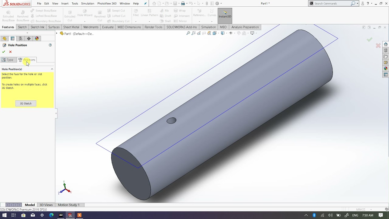 Hole Wizard in SolidWorks Part 2