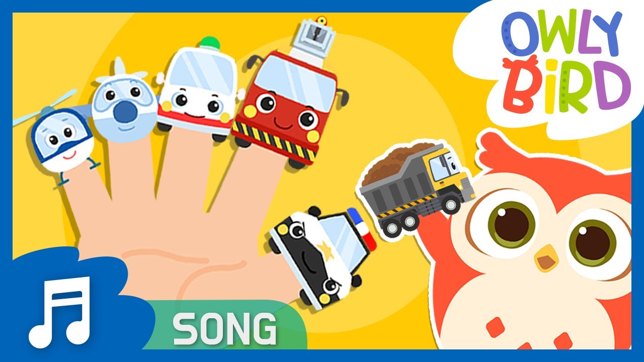 Vehicles Finger Family | All About Vehicle 🚓✈🚑🏍🚚🚌🚁⛵| Nursery Rhymes | OwlyBird
