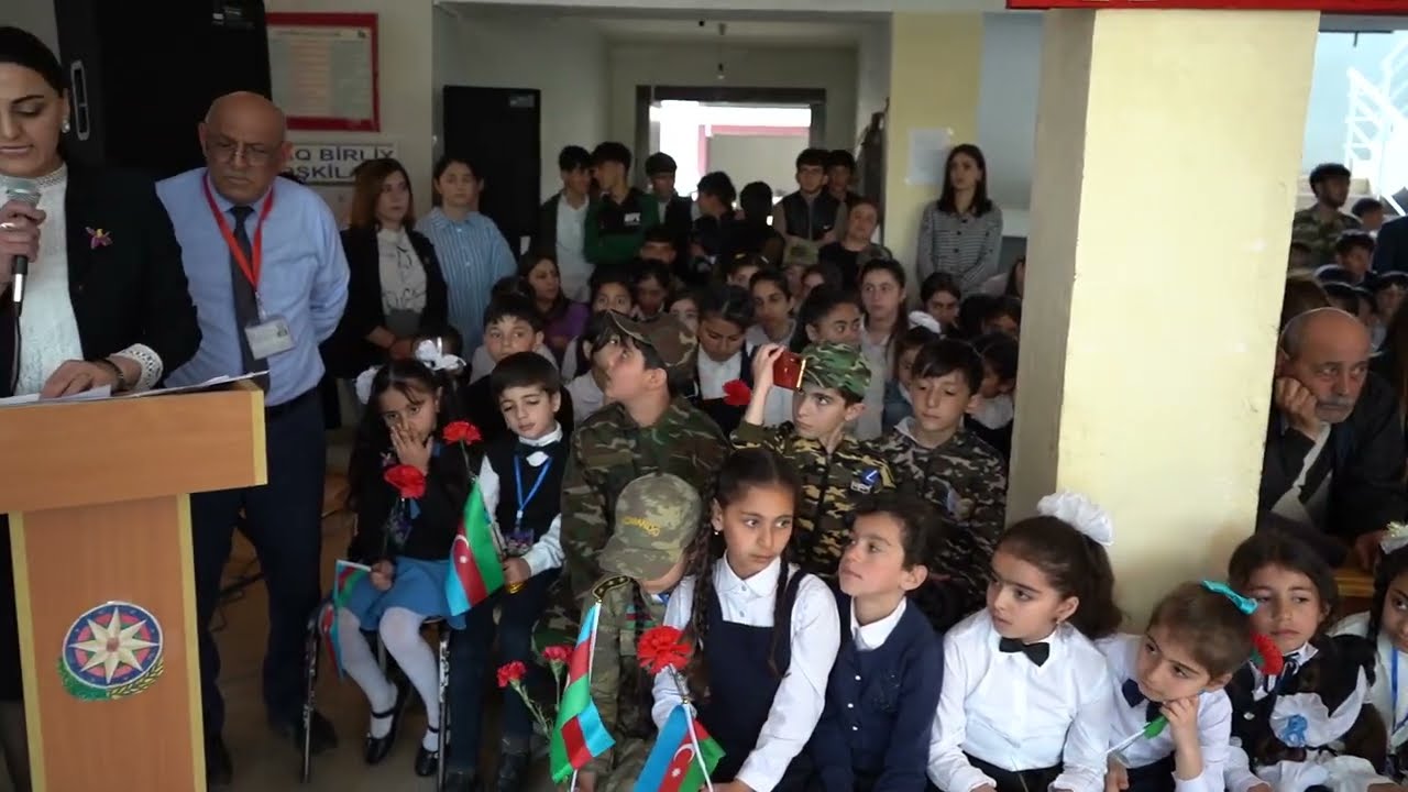 R İbadov adina Cil kend tam orta mektebinde Aprel sehidi Elizaman islamovun anim gunu