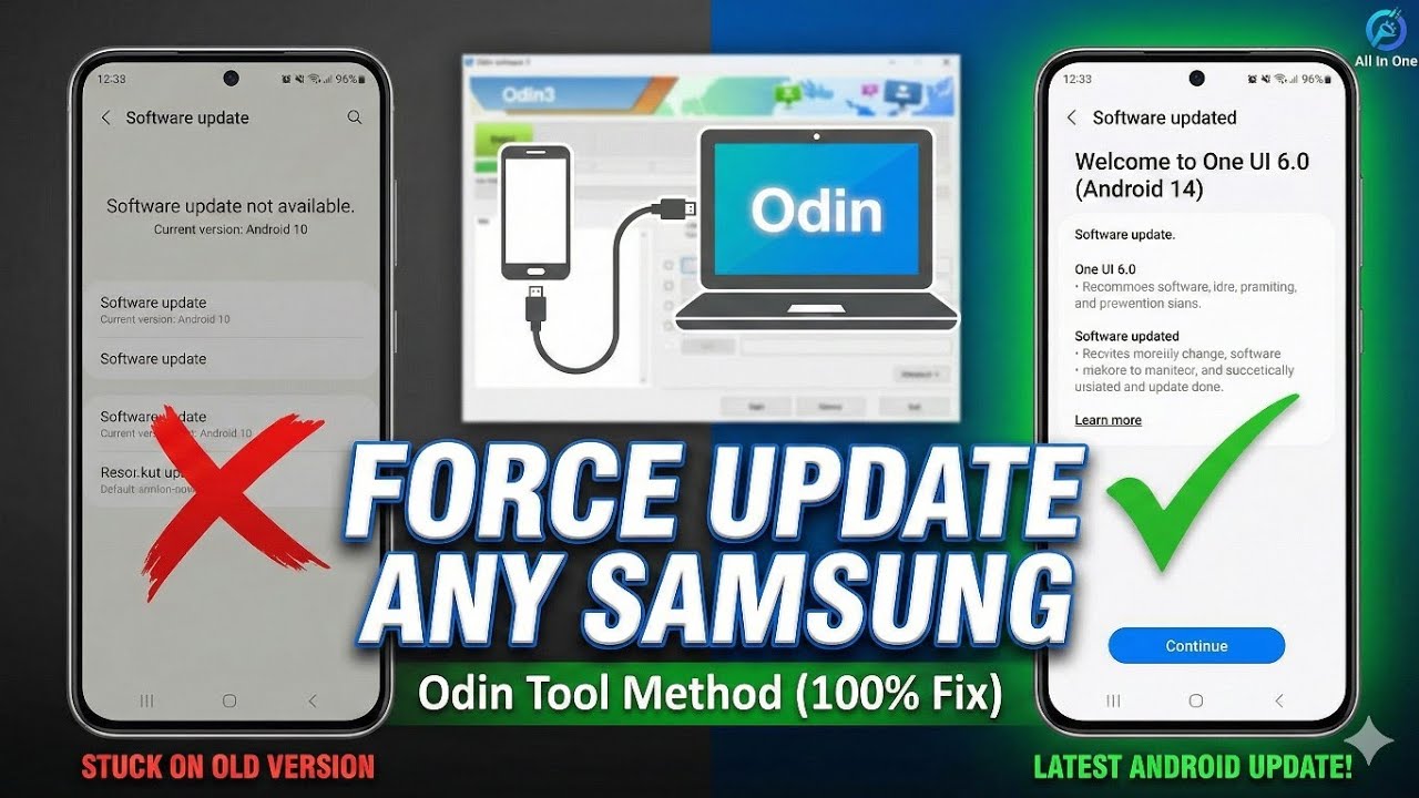 How to Manually Update ANY Samsung Phone to Latest Android | Fix OTA Not Showing (Odin Method)