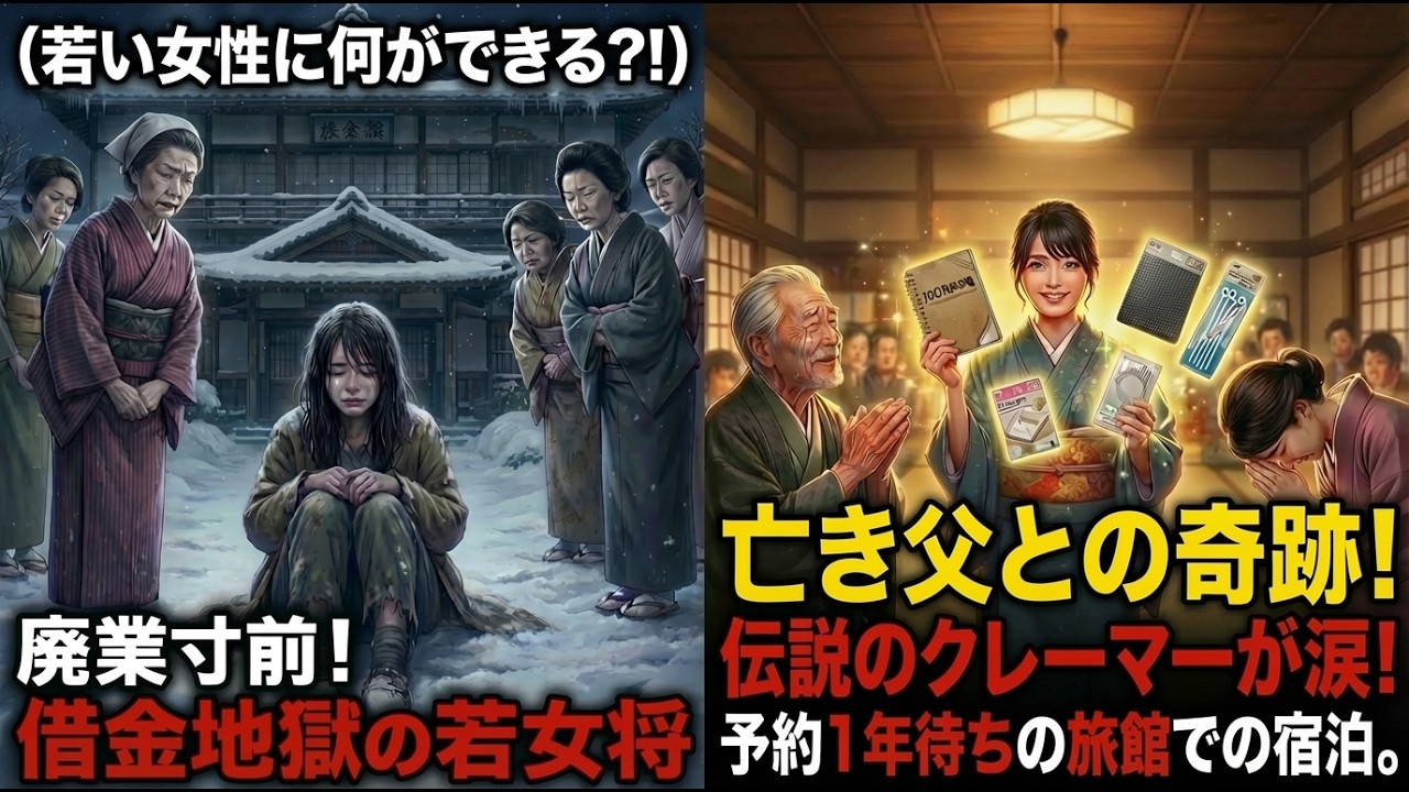 【感動】亡き父が遺した「薄汚れた100均のメモ帳」の正体…イジメに耐え、娘が秘湯の宿に起こした100円の奇跡。仲居頭が最後に流した涙の理由に、全日本人が泣いた