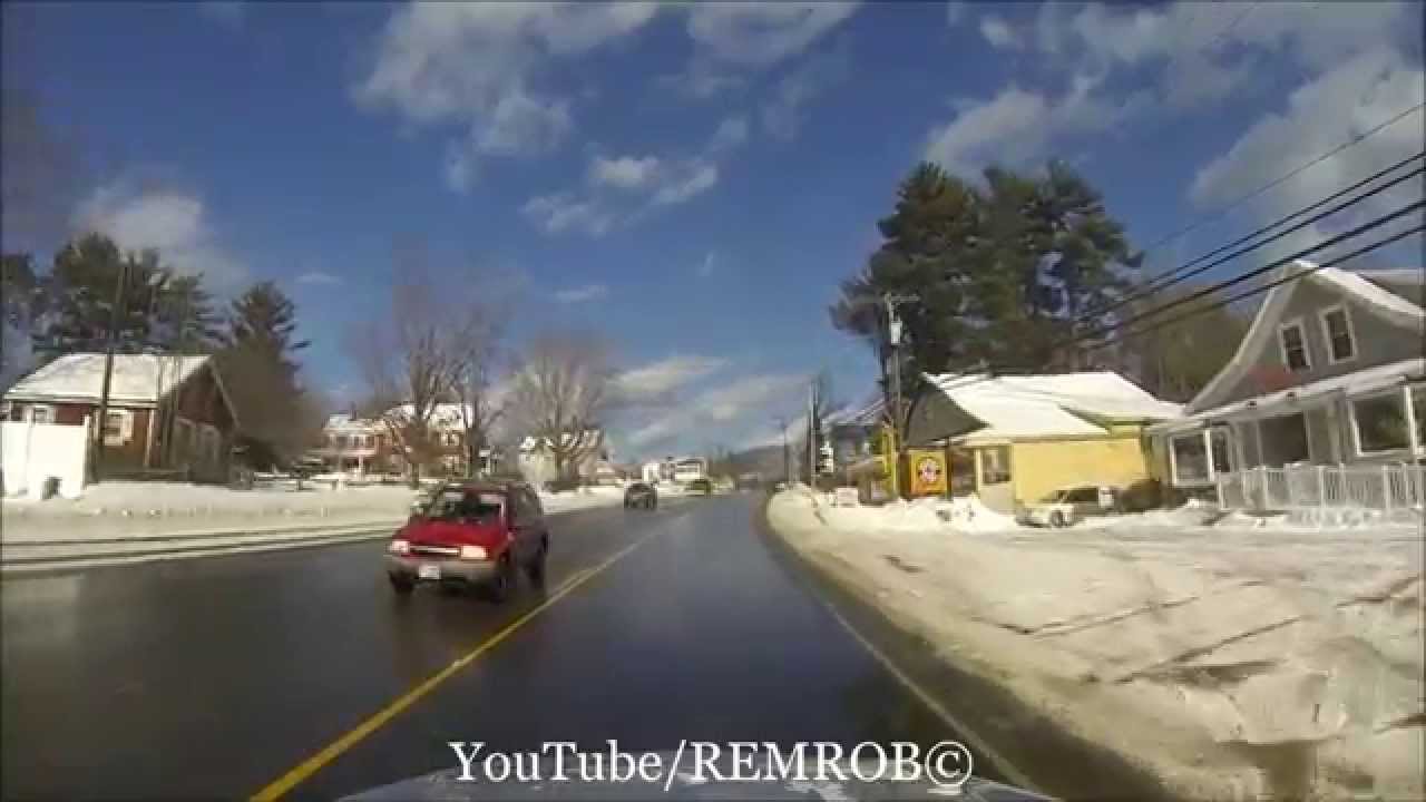 Driving Through North Conway, N.H. In Winter