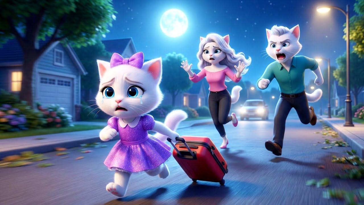 Baby Cat Far From Home 🏡 Can her Mother and Father Catch Him 🤔 Cat video cat story video cat life 🐱
