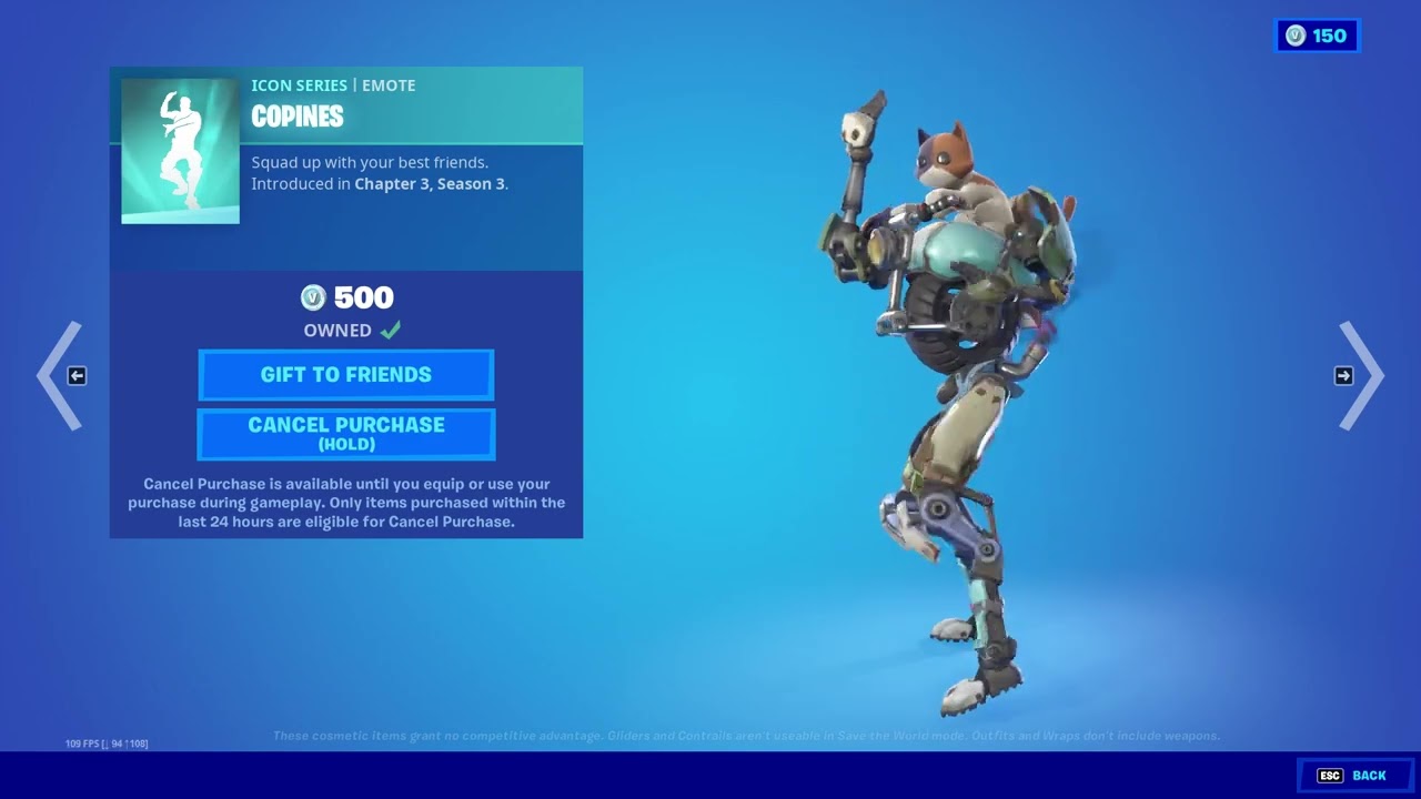 Copines Fortnite Emote 10 hours