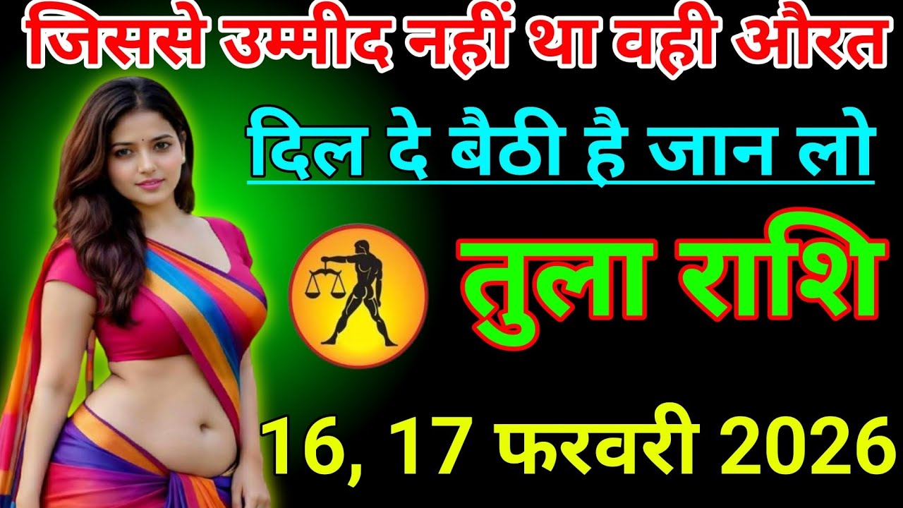 #तुला राशि वालों दिनांक 16 फरवरी 2026 जिससे उम्मीद नहीं था वही औरत दिल दे बैठी है#rashiTula