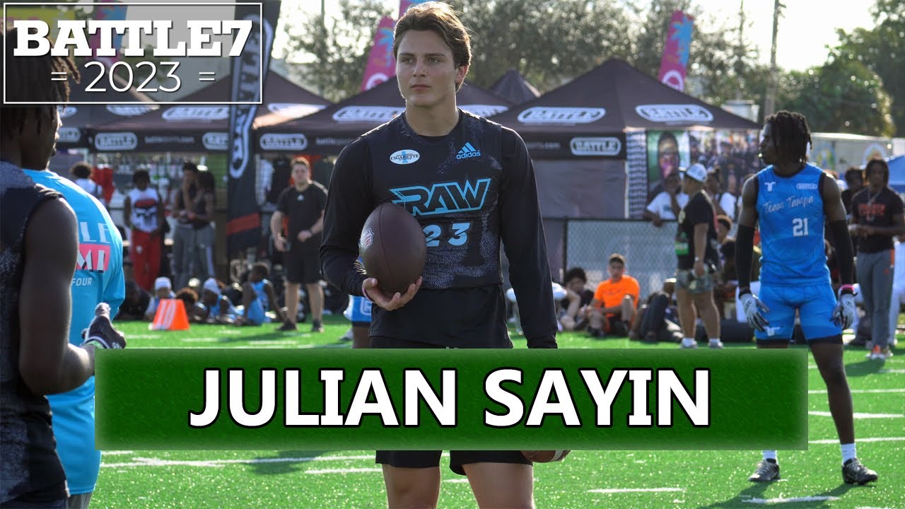 Carlsbad (CA) 2024 QB Julian Sayin at Battle Miami 7v7 Tournament | Raw