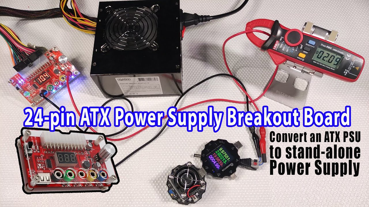 ZYX-24P5W ATX Power Supply Breakout Board Module | In-depth Output Testing