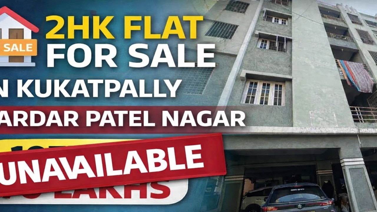 2BHK Flat for resale in Kukatpally Sardar Patel Nagar | 1075 SFT | ₹70 Lakhs  | Prime Location